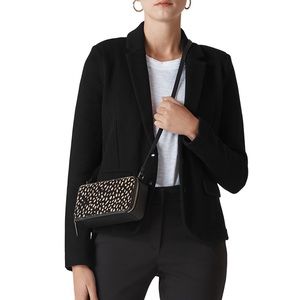 Whistles black blazer knit